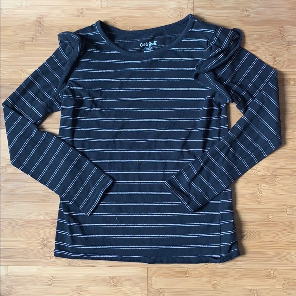 Black Striped Long Sleeve Shirt